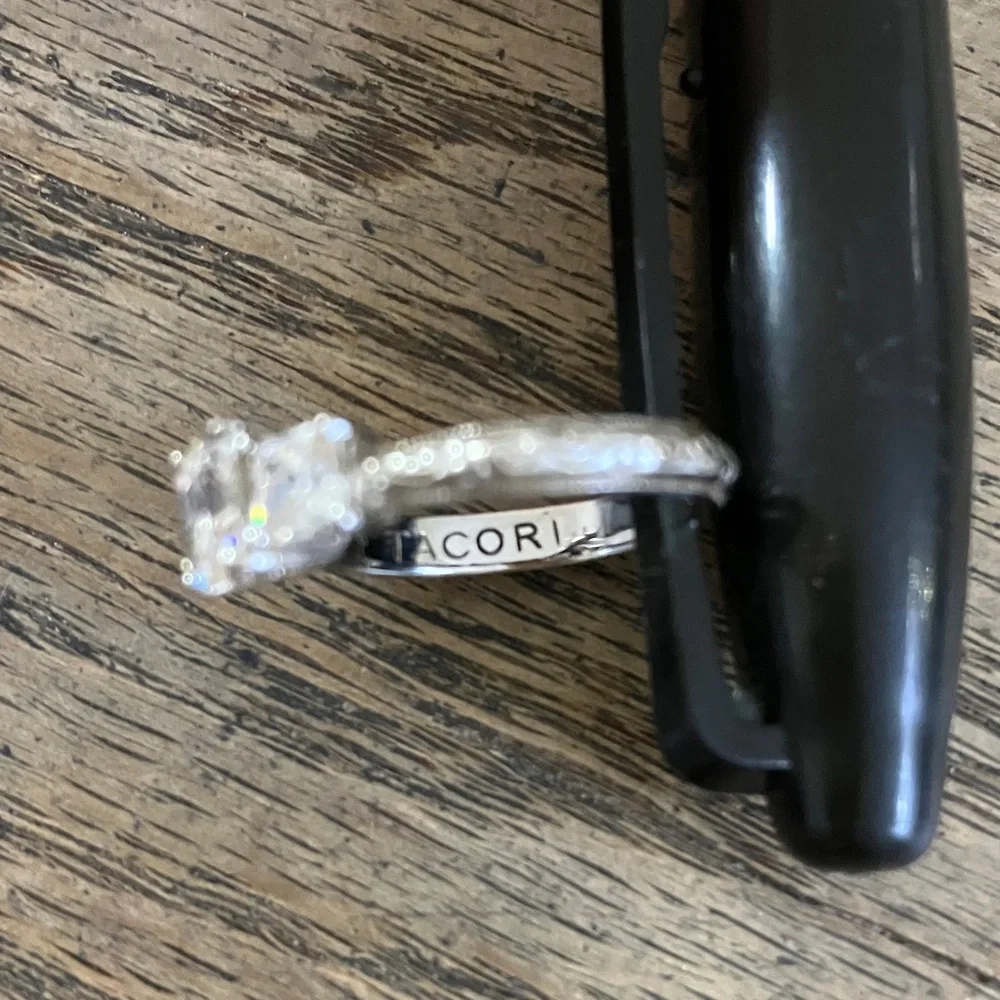 Tacori Ring. Cubic Z. 925 Sterling Silver. - Picture 3 of 6